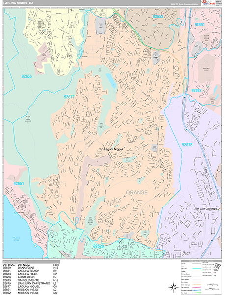 Laguna Niguel Map Premium Style